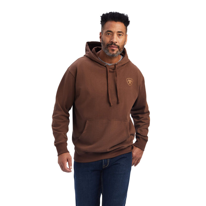 Sudadera Con Capucha Ariat Logo Oscuro Hombre - Chile 328-HXZBAQ